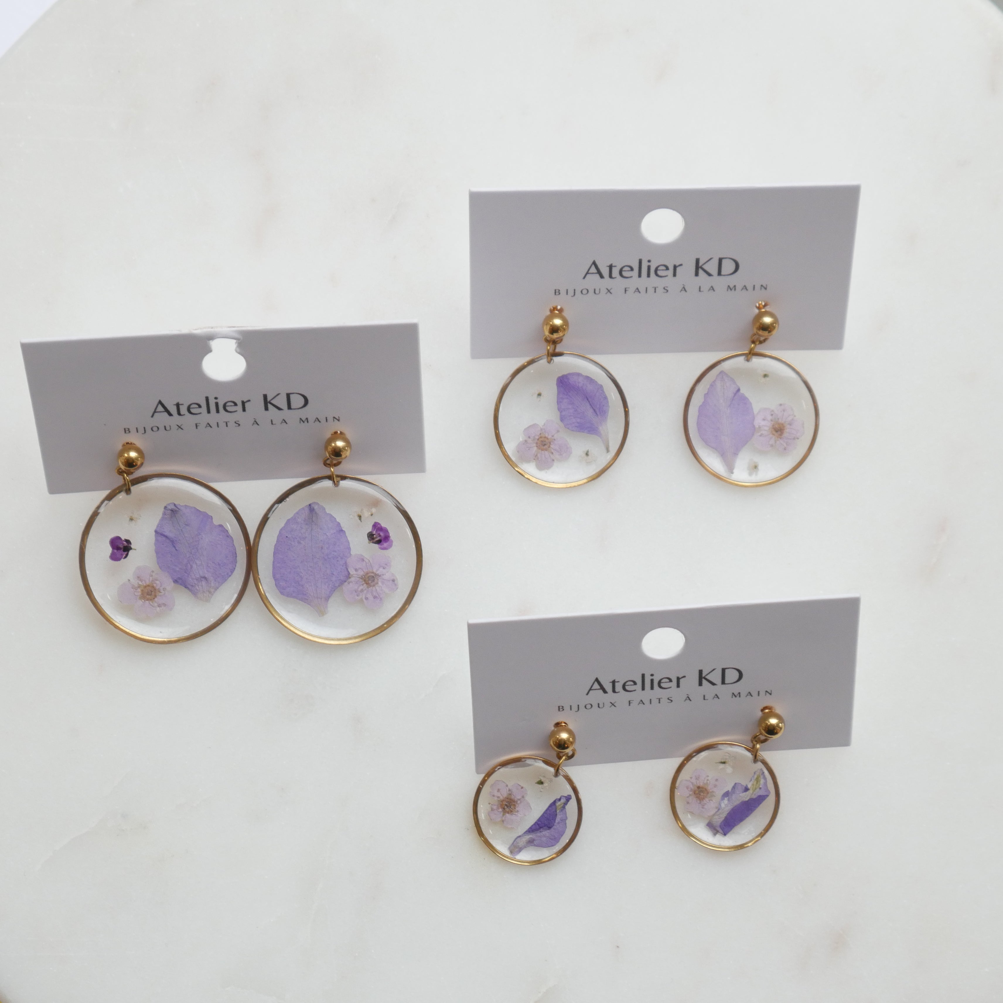 Boucles d'oreilles Léa - rond (moyen 20mm)