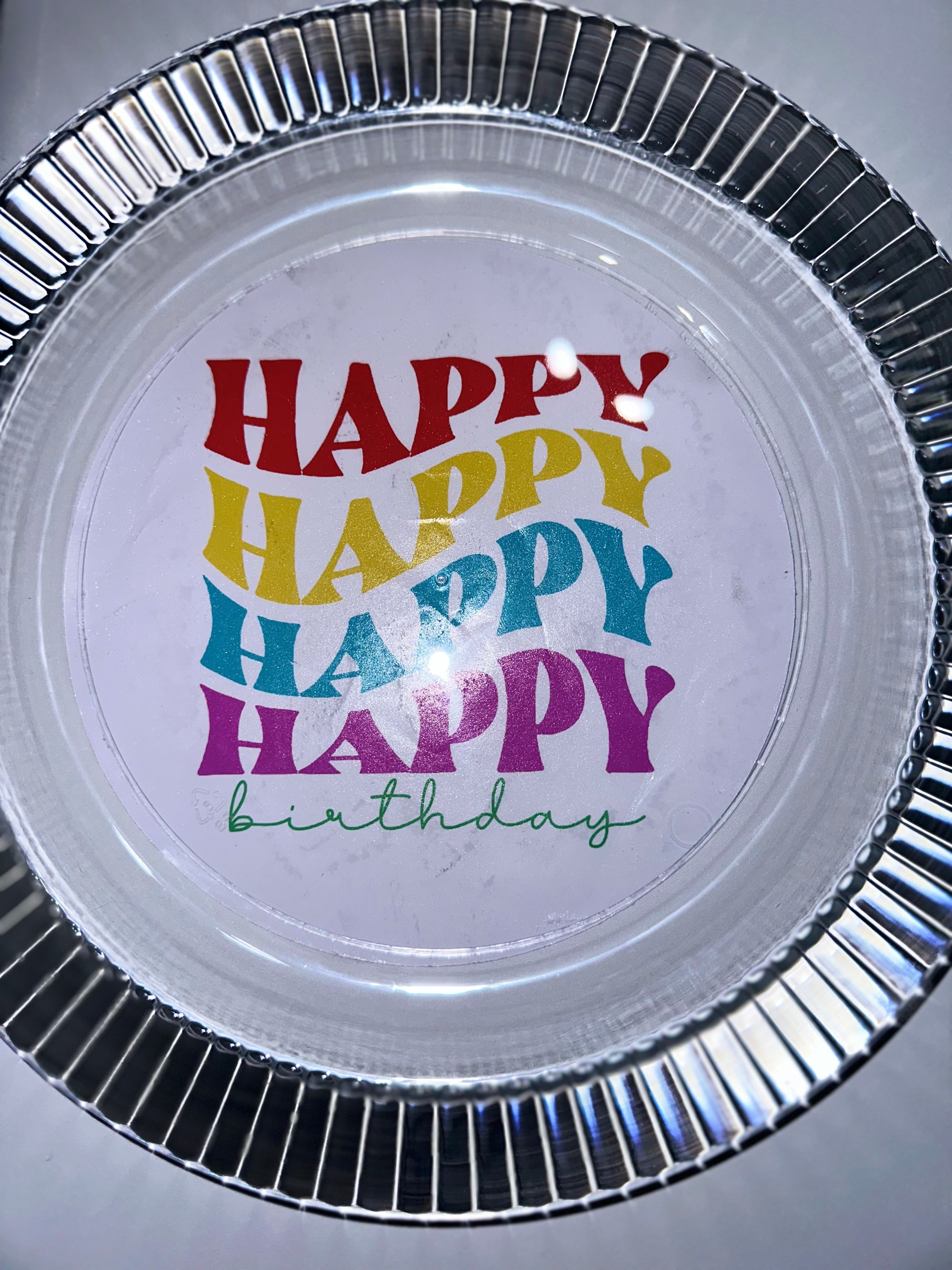 Custom Plates Set of 12 - Durable Food-Safe Party Plates
