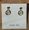 Boucles d'oreilles Gigi blanc - rond (petit 12mm)
