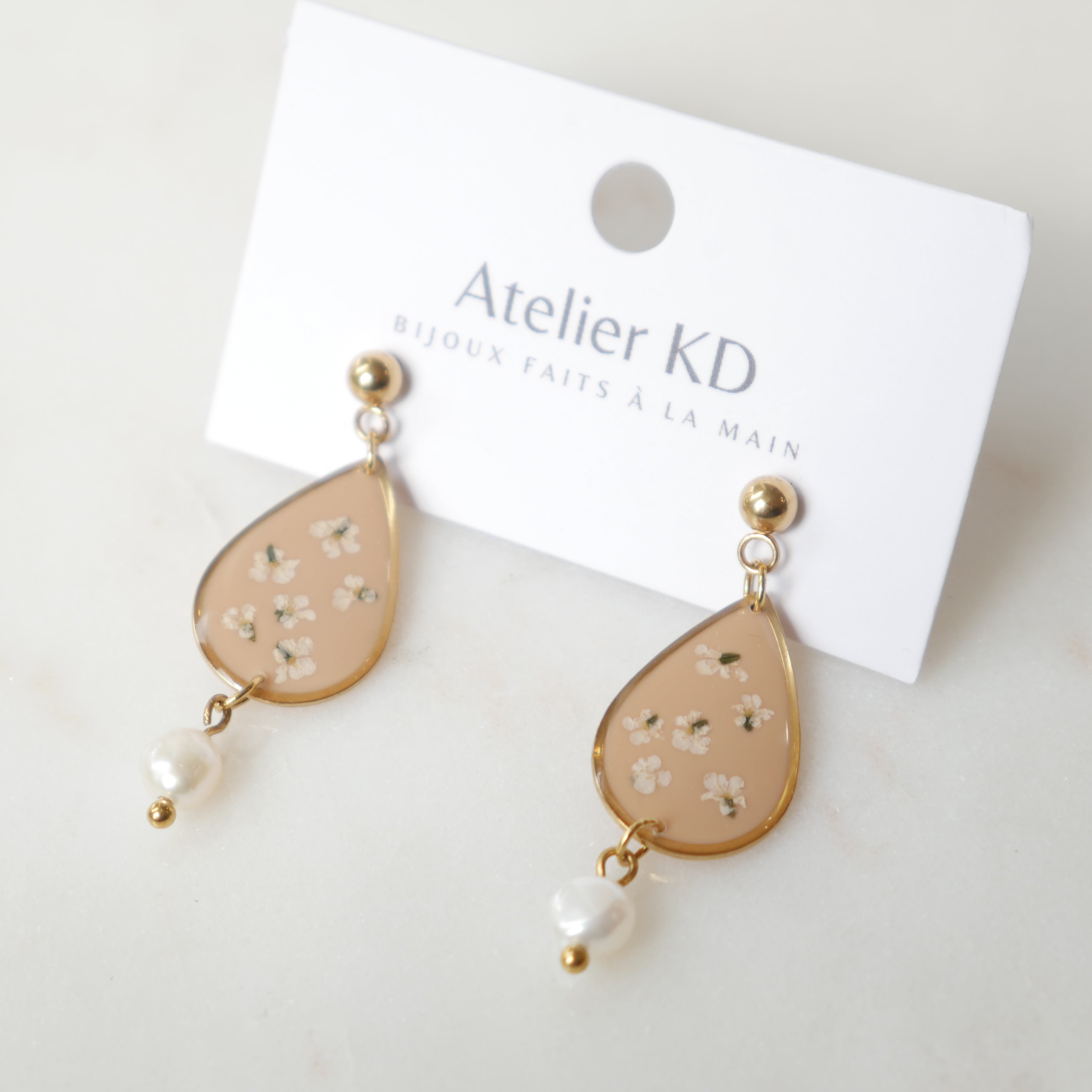 Boucles d'oreilles Perla - goutte 20mm - Édition spéciale automne 2025
