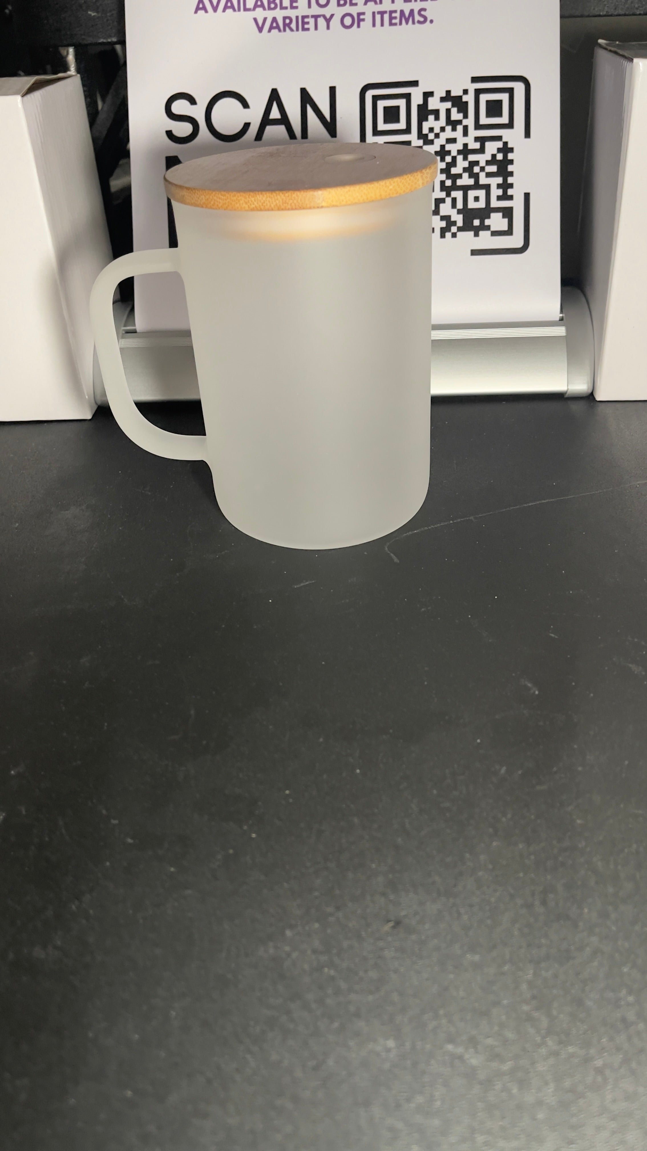 Blank Jelly Libby Glass Mug 10oz - Customizable with Vinyl & UV DTF