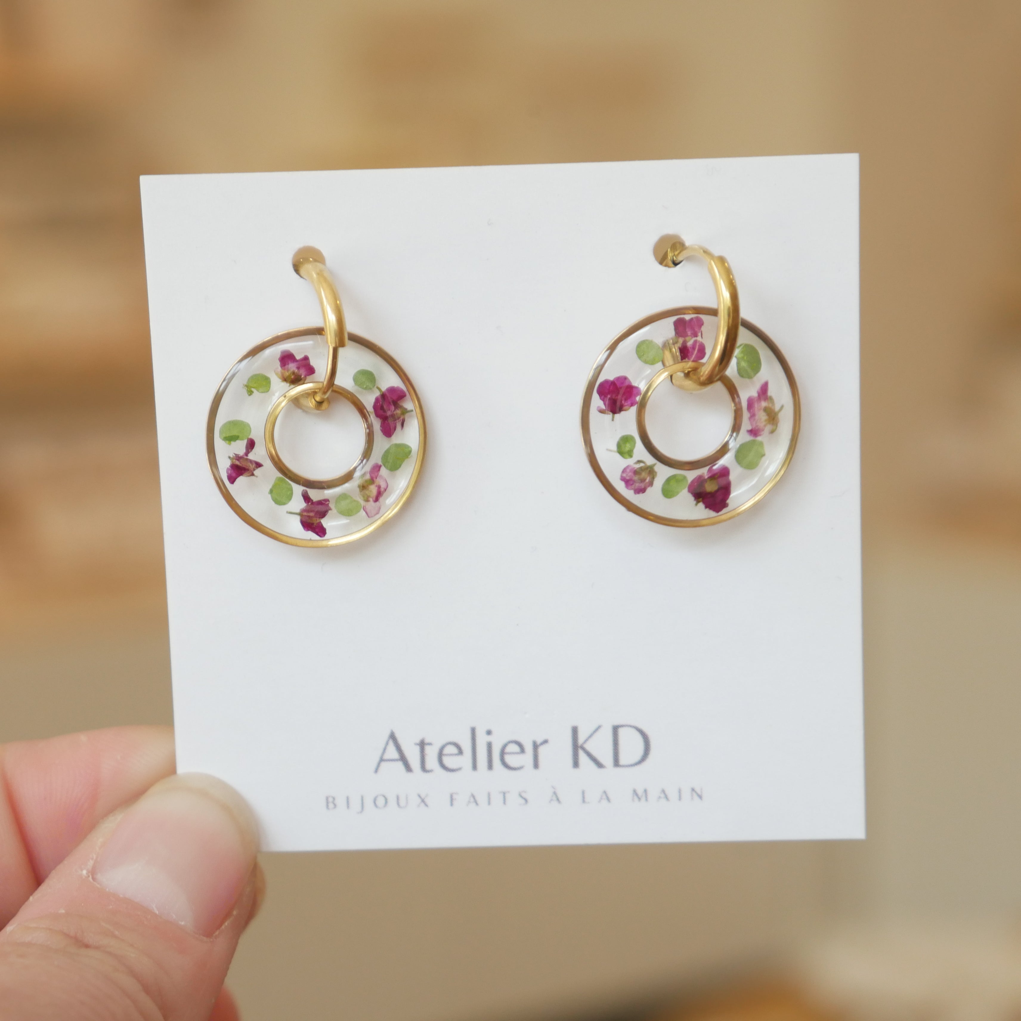 Boucles d'oreilles Chloé version dona - rond  - 20mm