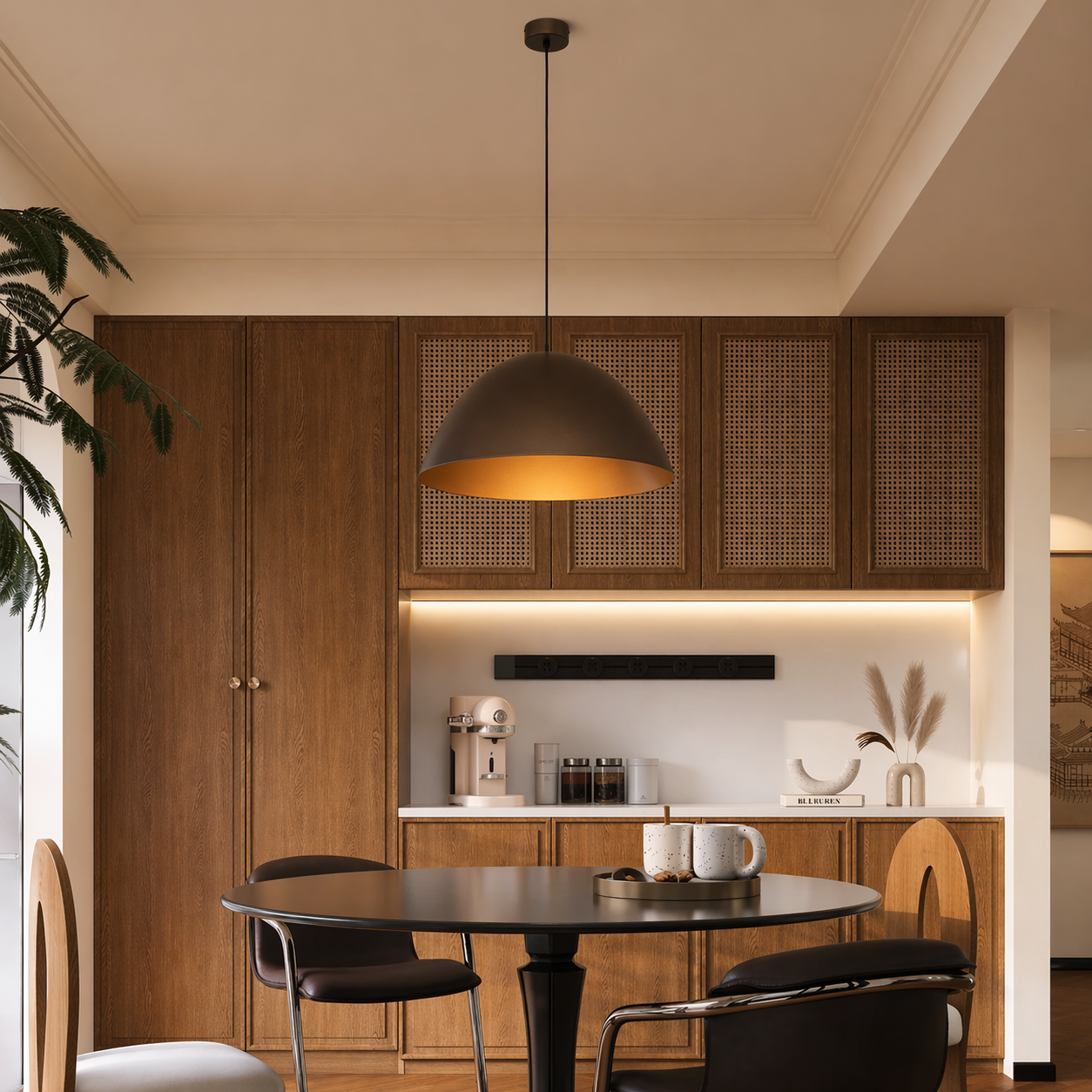FARO Large Dome Pendant Light for Kitchen Island & Dining Table