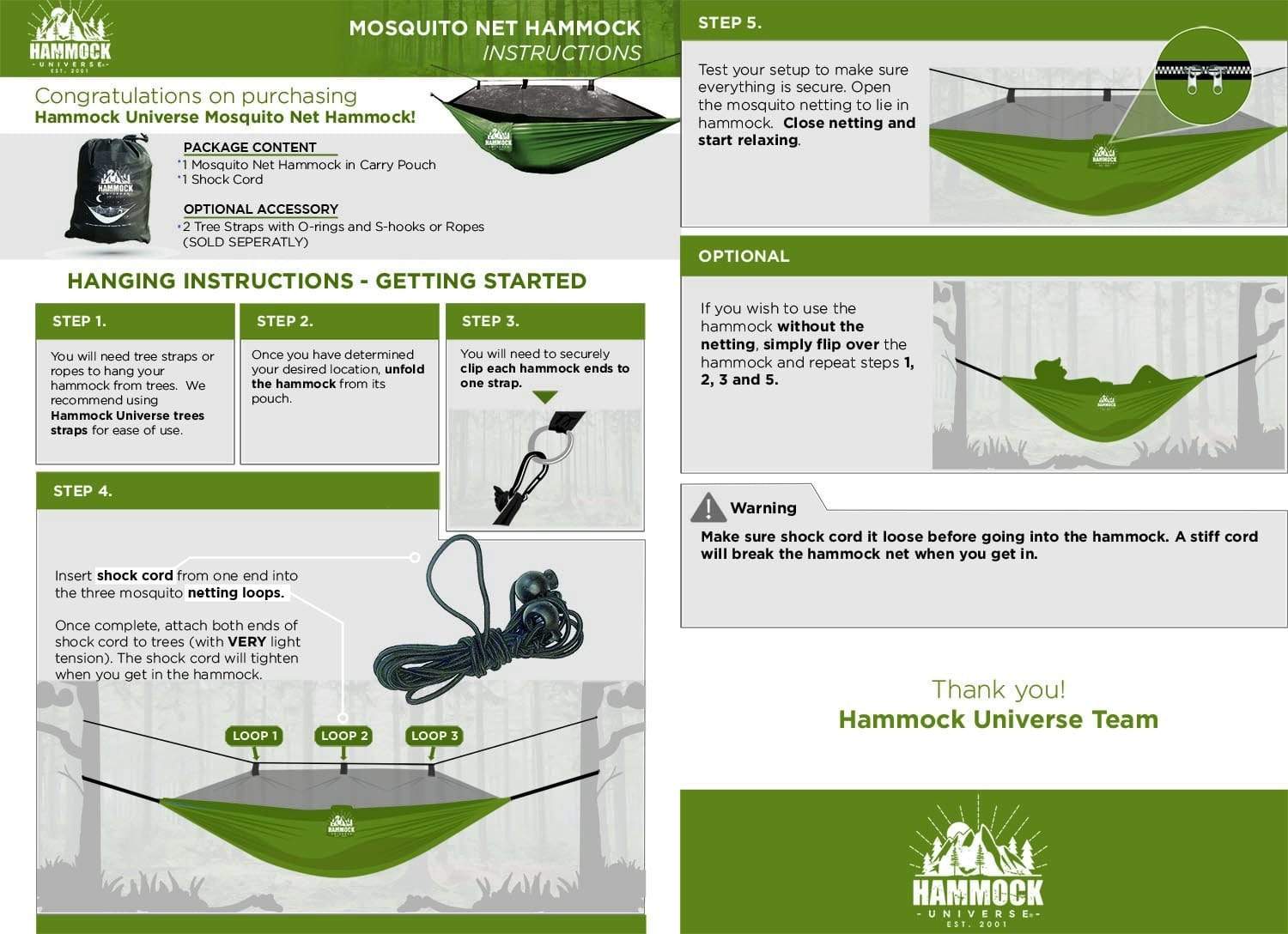 Mosquito Net Hammock 210T