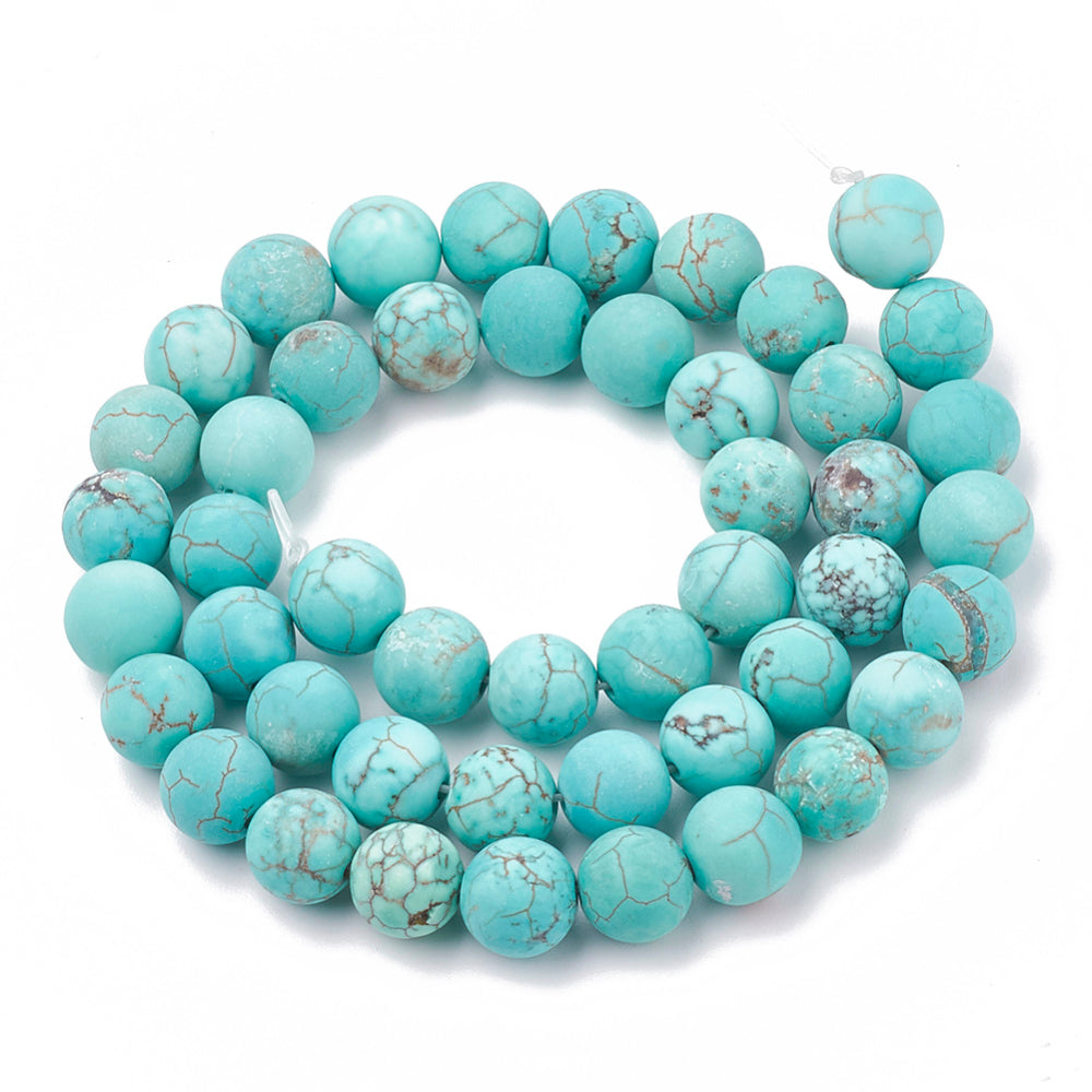 Howlite Frosted Turquoise Gemstone Bead