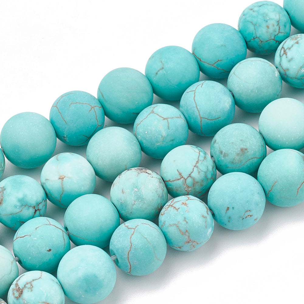 Howlite Frosted Turquoise Gemstone Bead