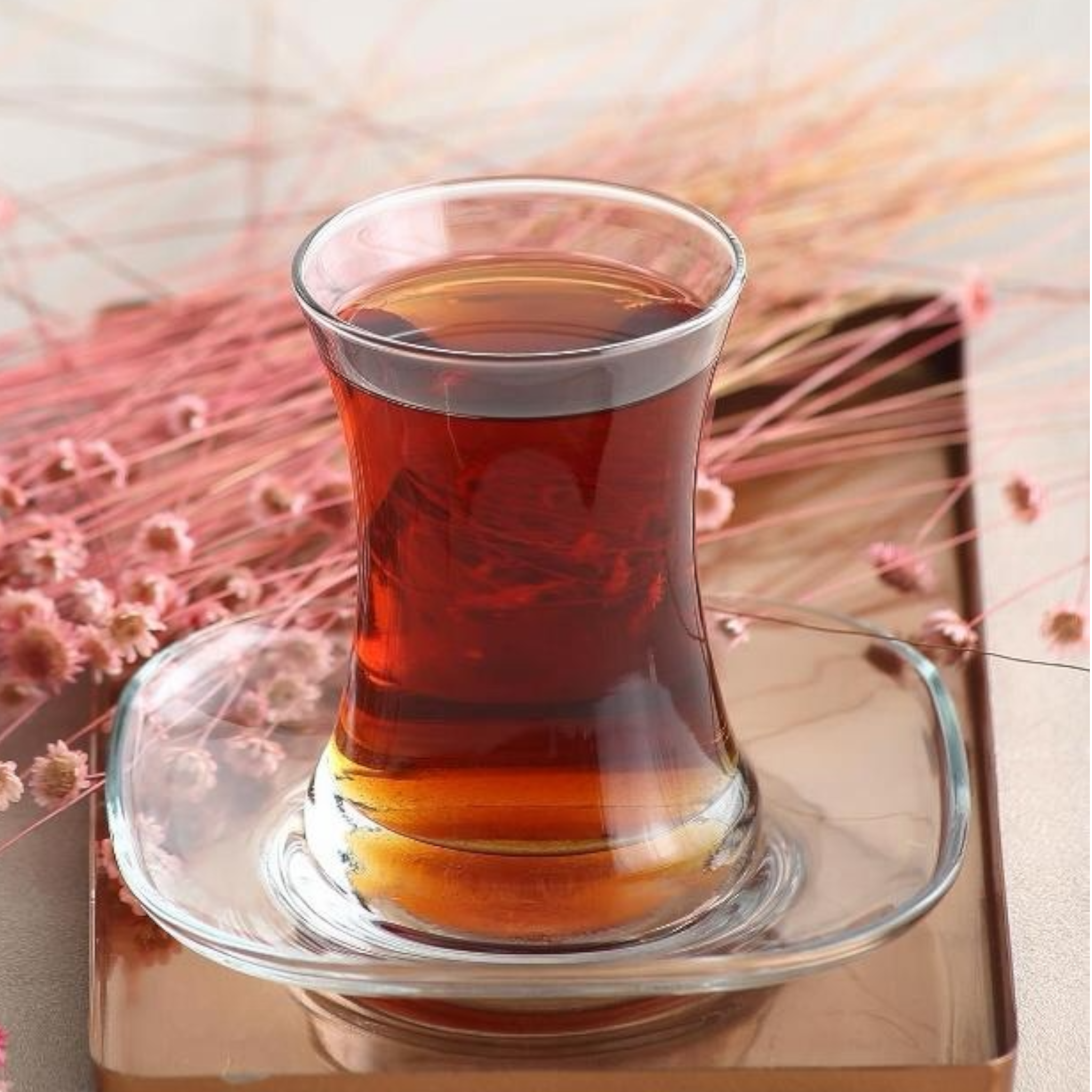 Turkish Teacup and Saucer Set 155ml - LAV ZEN - Set of 6+6