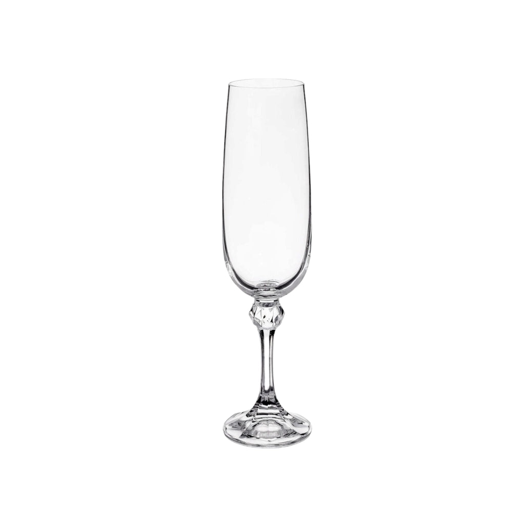 Crystalex Julia Bohemian Crystal Champagne Flutes 180ml — Set of 6