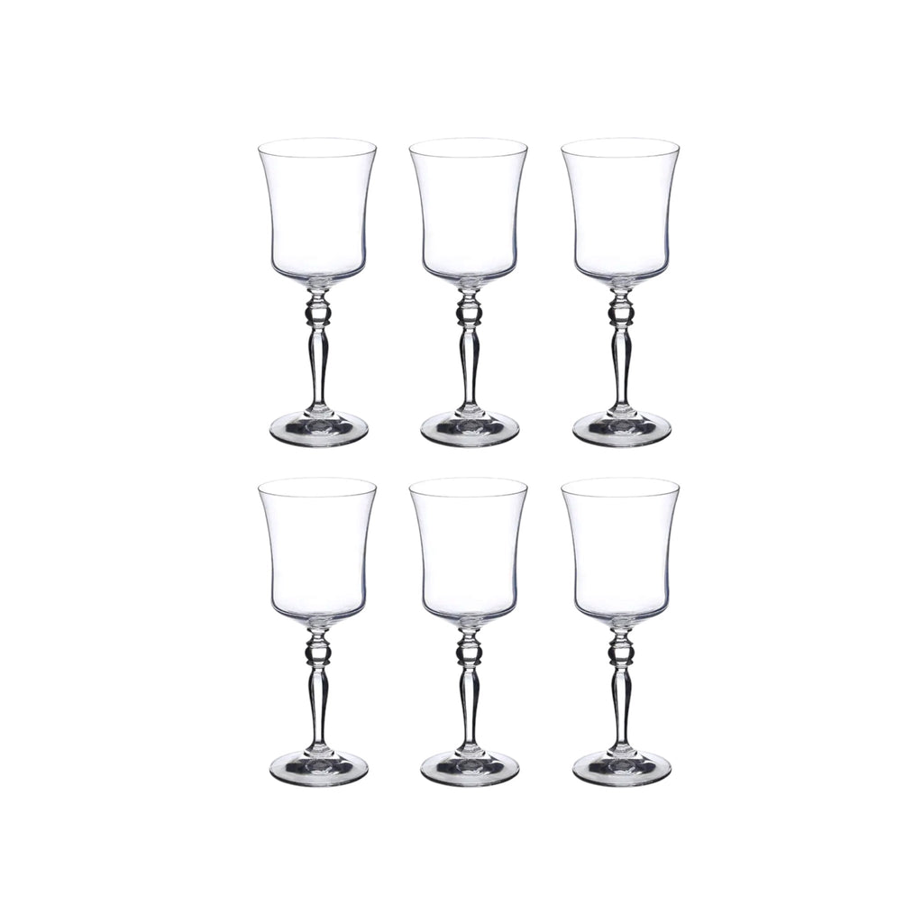 Crystalex Grace Bohemian Crystal Wine Glasses 185ml — Set of 6