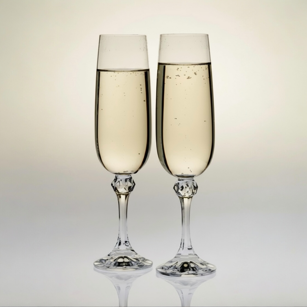 Crystalex Julia Bohemian Crystal Champagne Flutes 180ml — Set of 6