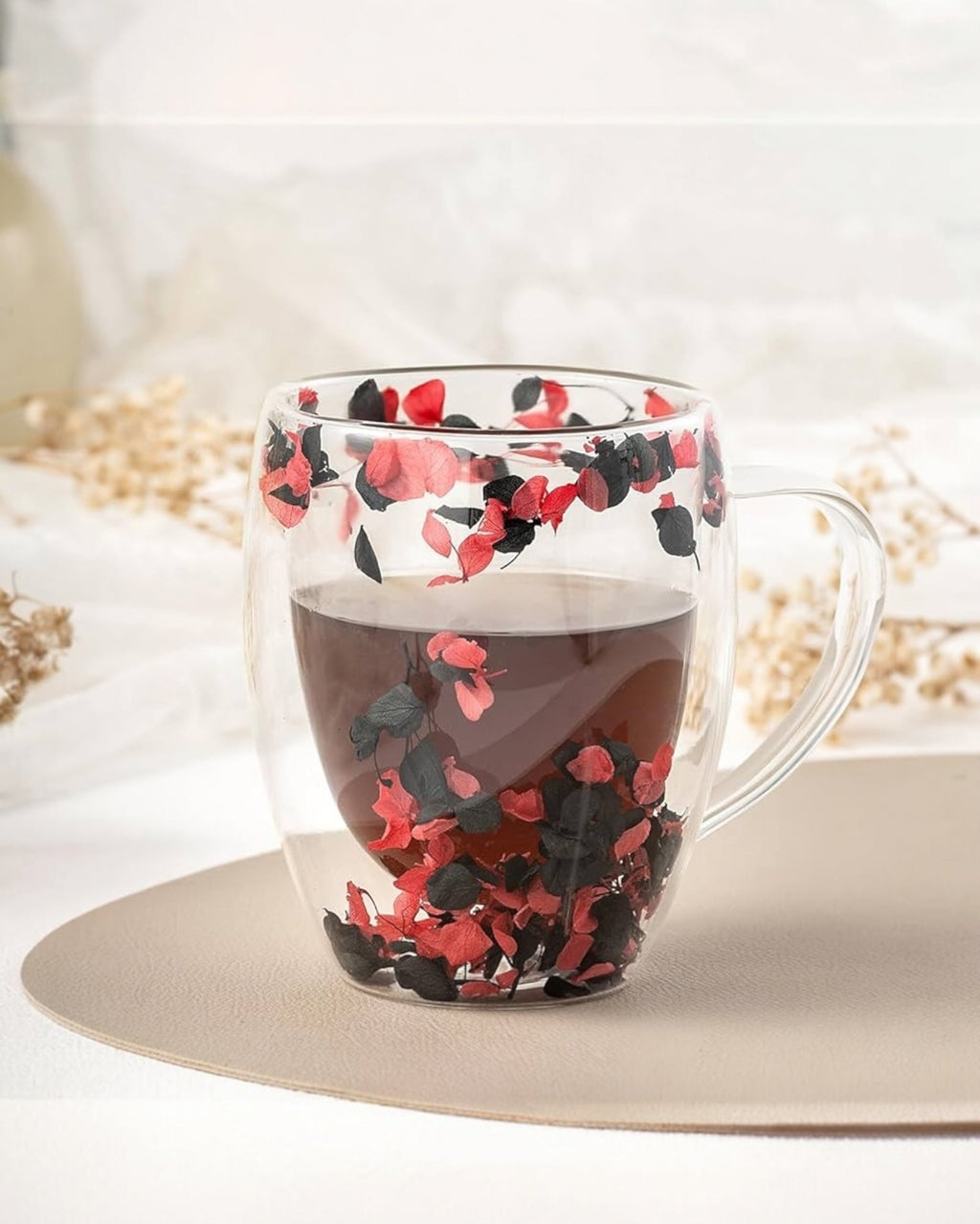 Insulated Double Wall Coffee Cup with Flower – 250 mL / 8.35 oz