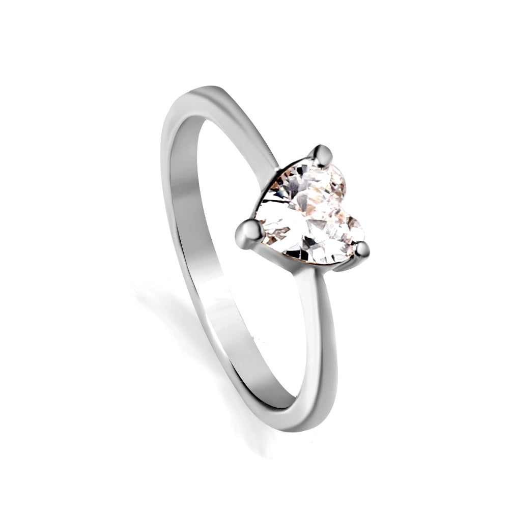 Trinity Heart Diamond Ring
