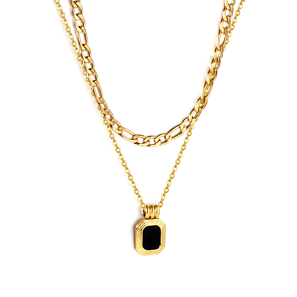 Emerald Bar Double Chain