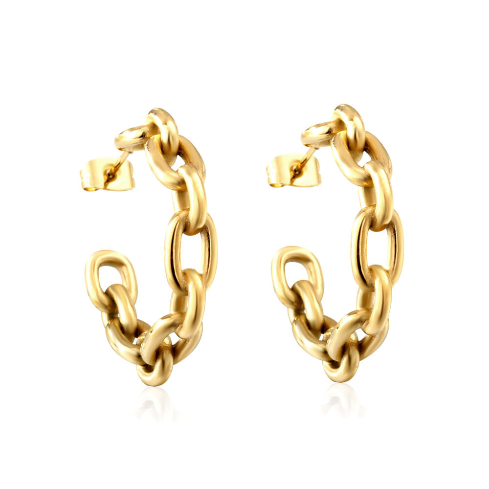 Chain Link Half Hoops