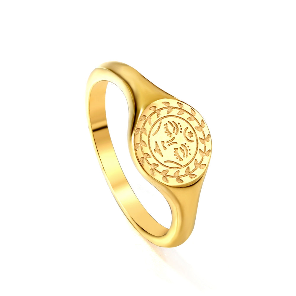Moon Face Ring