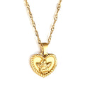 Angel Heart Engraved Pendant
