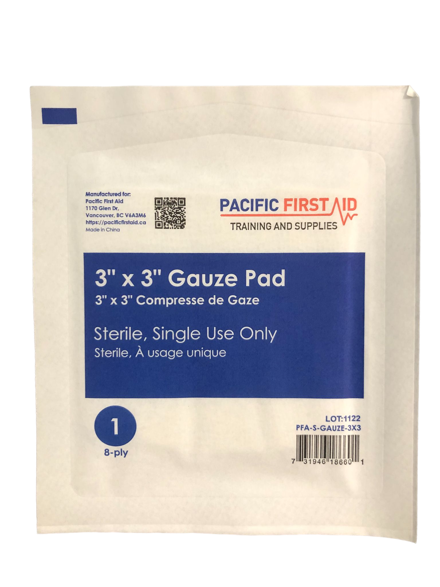 Sterile Gauze Pad 3"x 3" & 4"x 4"