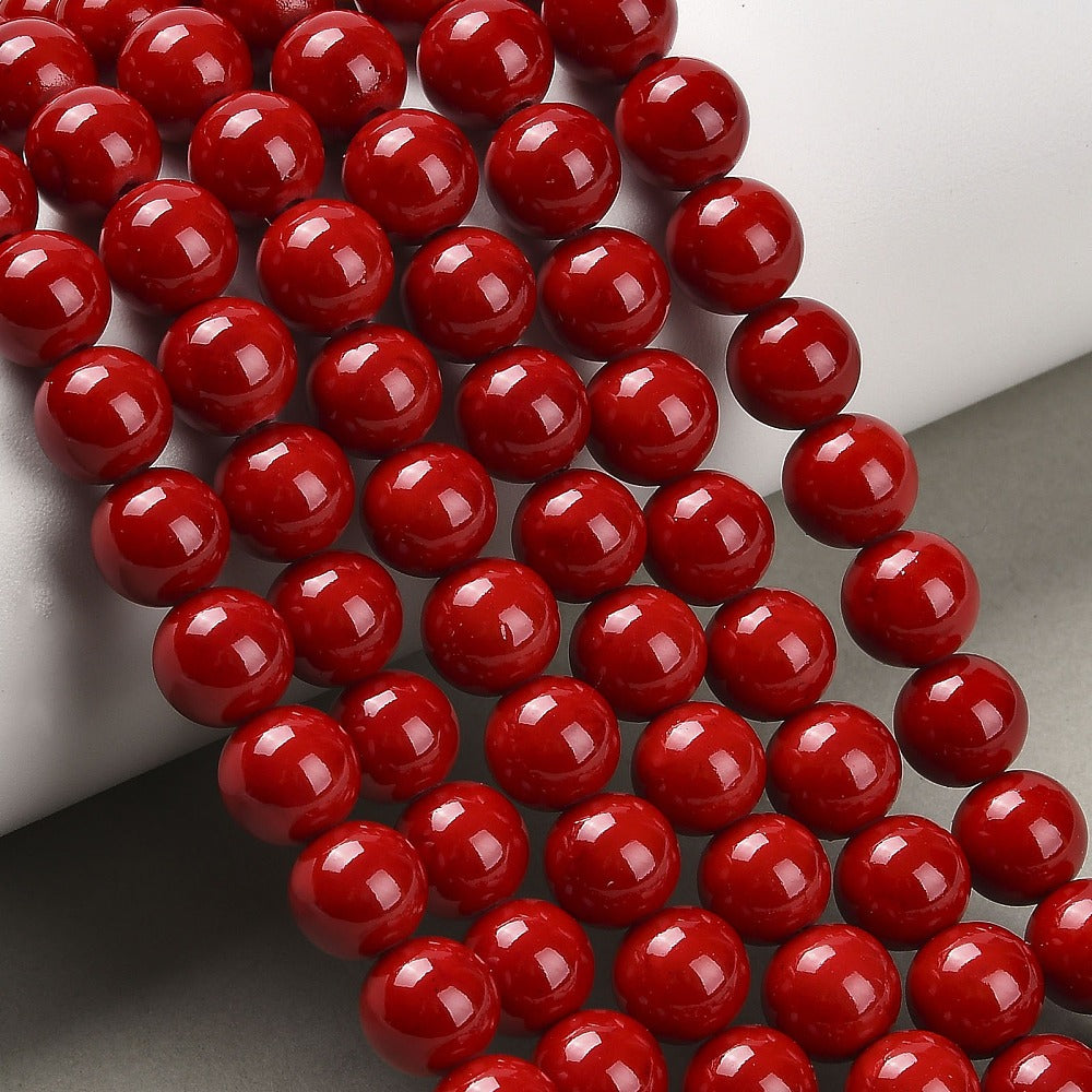 Mashan Red Jade Gemstone Beads