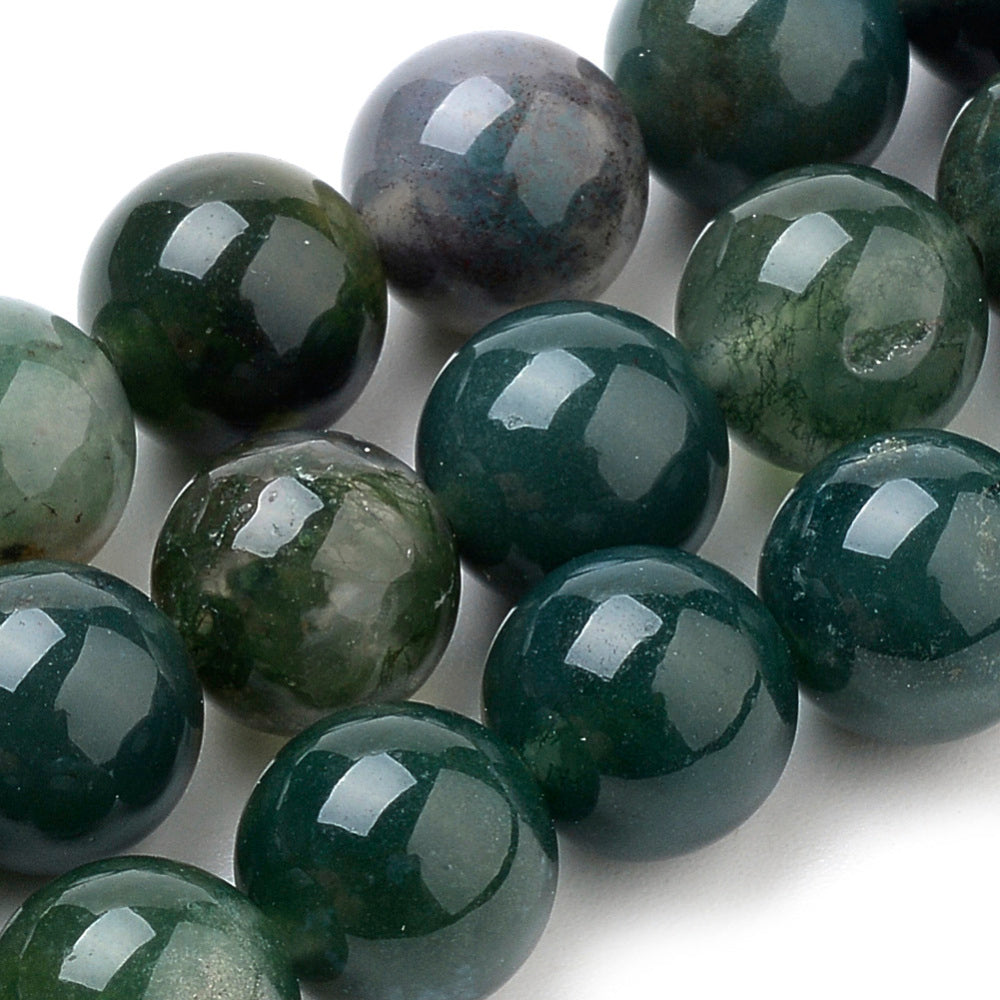 Moss Agate Gemstone Bead