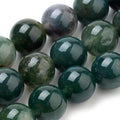 Moss Agate Gemstone Bead