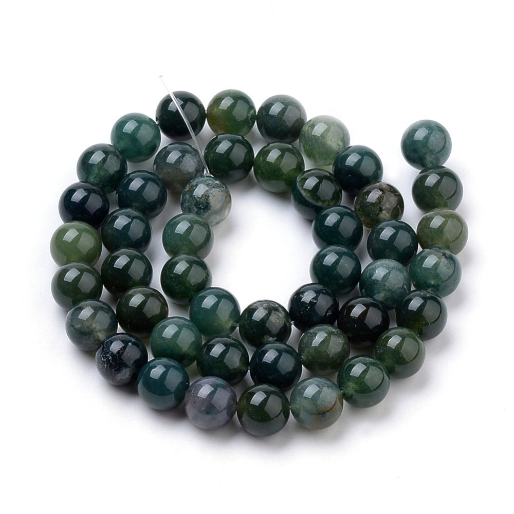 Moss Agate Gemstone Bead