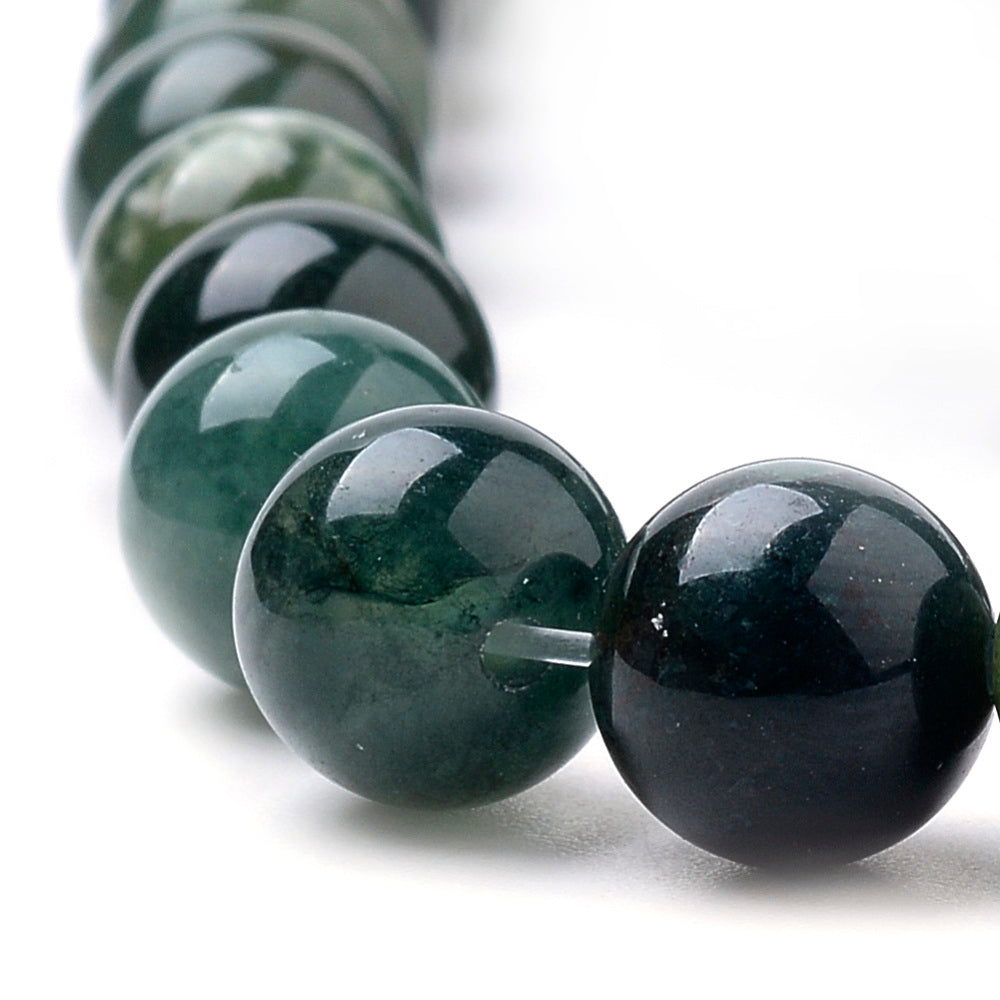 Moss Agate Gemstone Bead