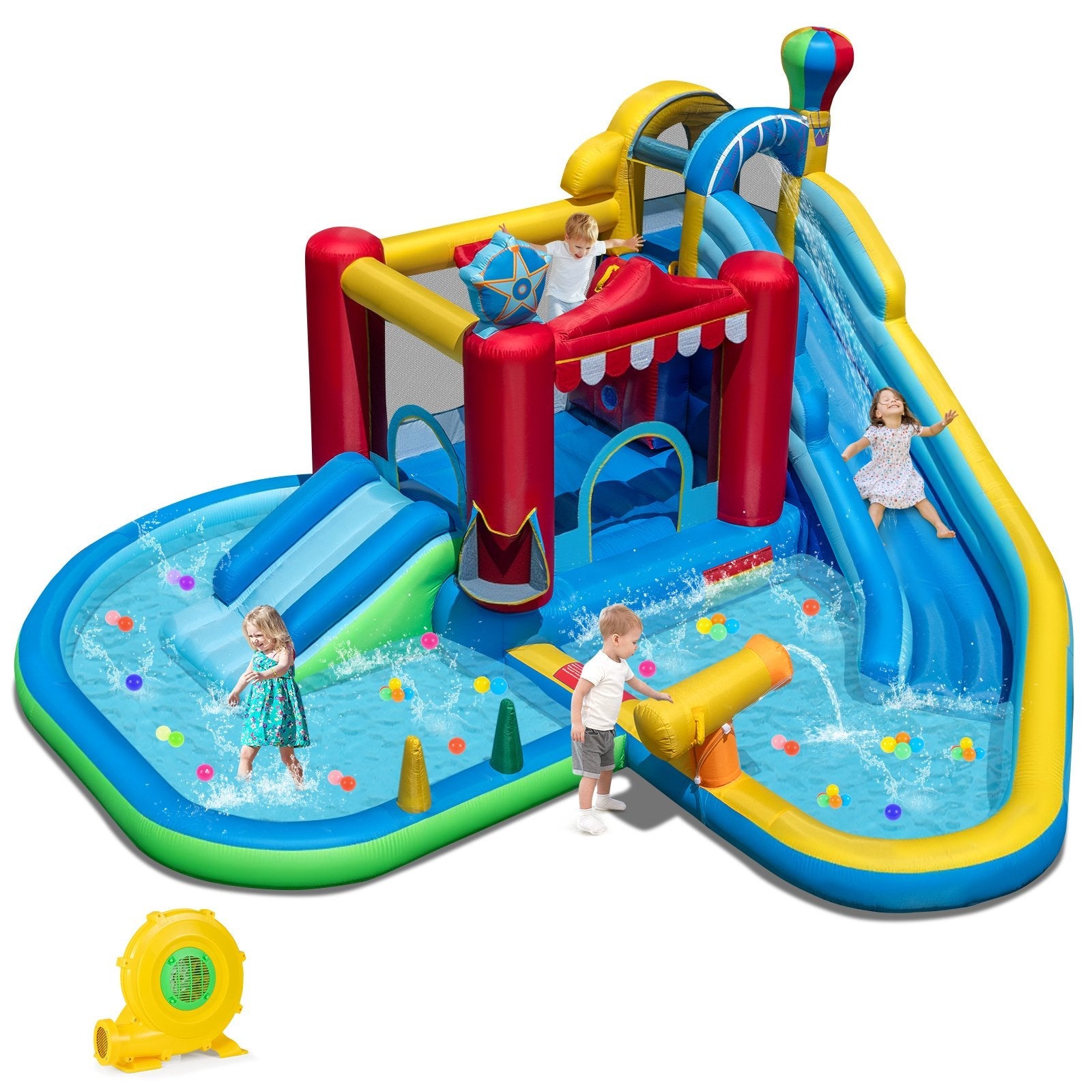 Inflatable Water Park Water Slide Wet Dry Combo Bounce House