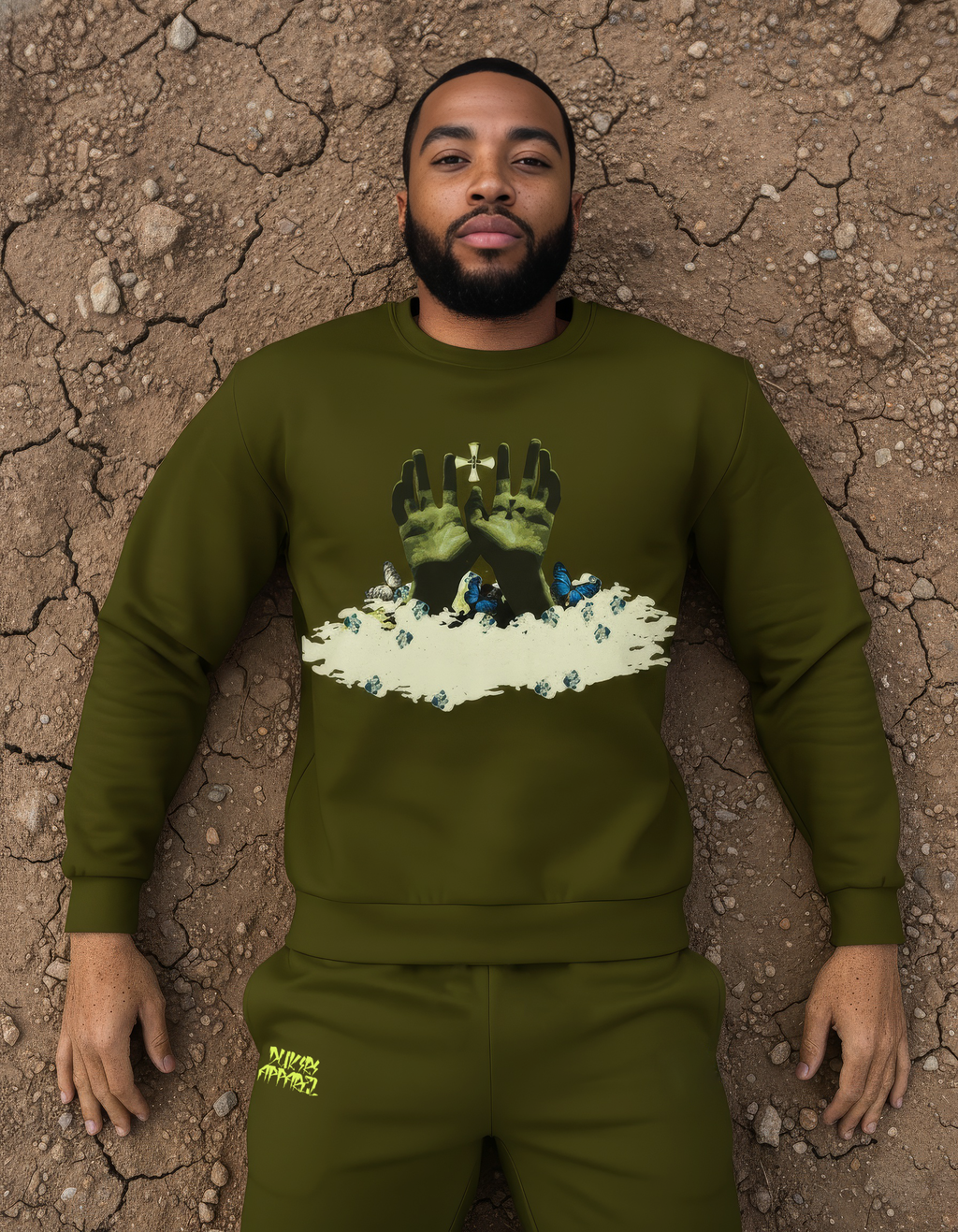 Allover Men's Karaka Green Sweatshirt-Conquerors