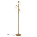 Living Room Set: Floor Lamp + Accent Chair + 3-Seat Sofa