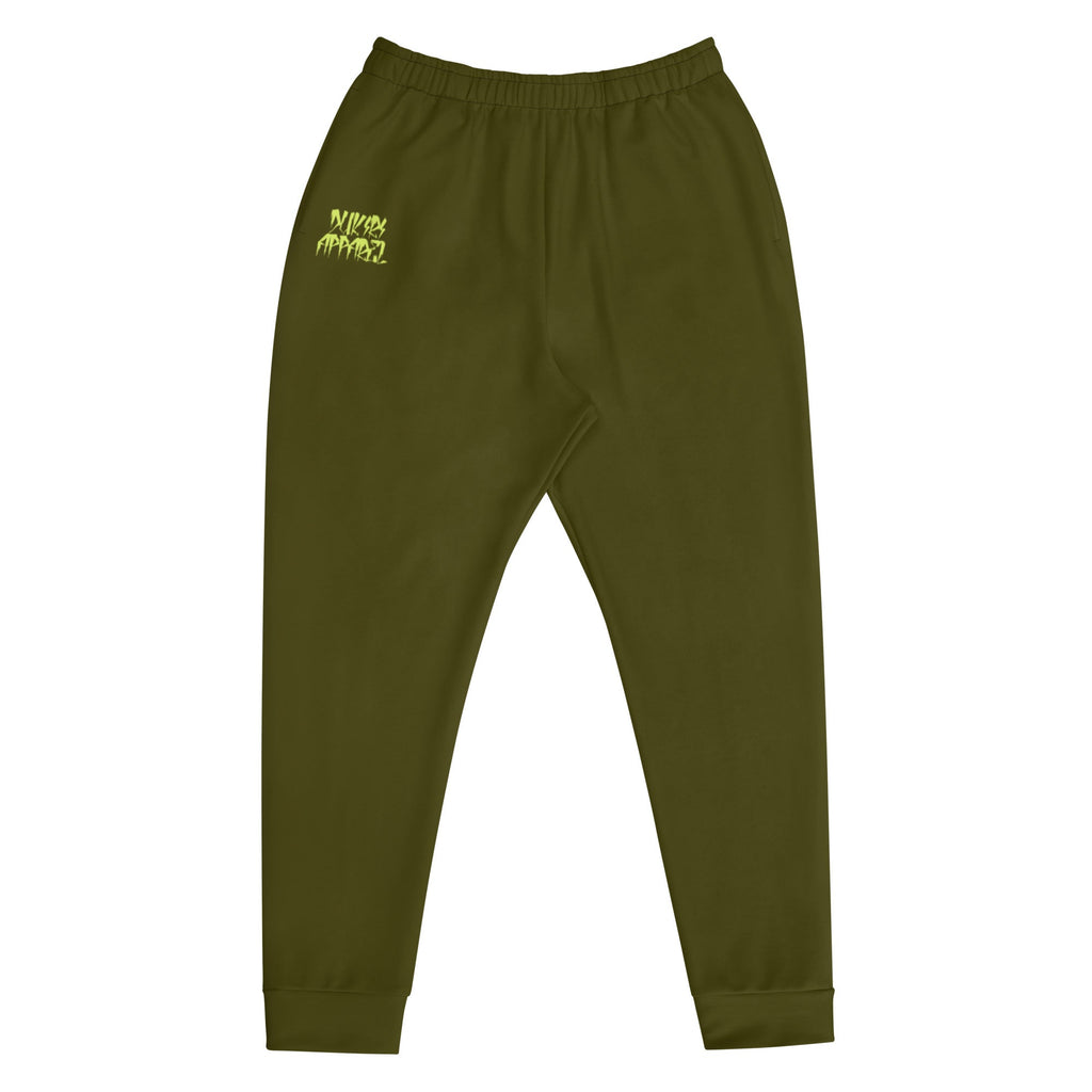 Men's  Premium Recycled Fleece Joggers-Urban Logo Karaka Green