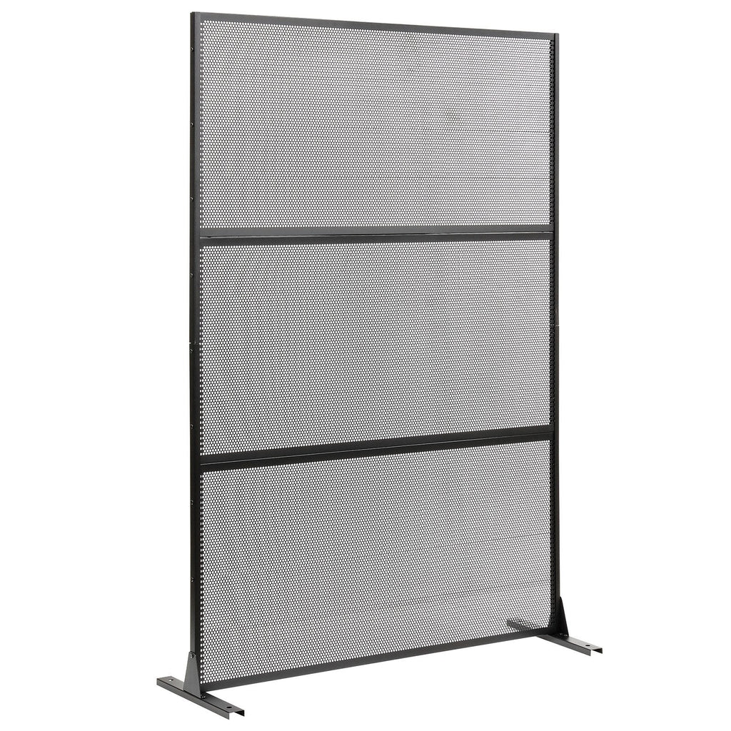 Metal Privacy Screen with Expansion Bolts and Connection Screws-Black