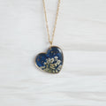 Collier céleste - fleurs de carottes coeur 20mm