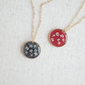 Collier céleste - fleurs de carottes - rond 16mm