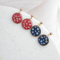 Boucles d'oreilles Céleste - fleurs de carottes- rond 16mm