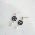 Boucles d'oreilles Céleste - Fleurs de carottes - hexa (12mm)