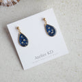 Boucles d’oreilles Céleste avec fleurs de carotte - goutte (moyen)