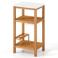 Patio Acacia Wood Storage Cabinet Patio Buffet Cabinet Bar Table