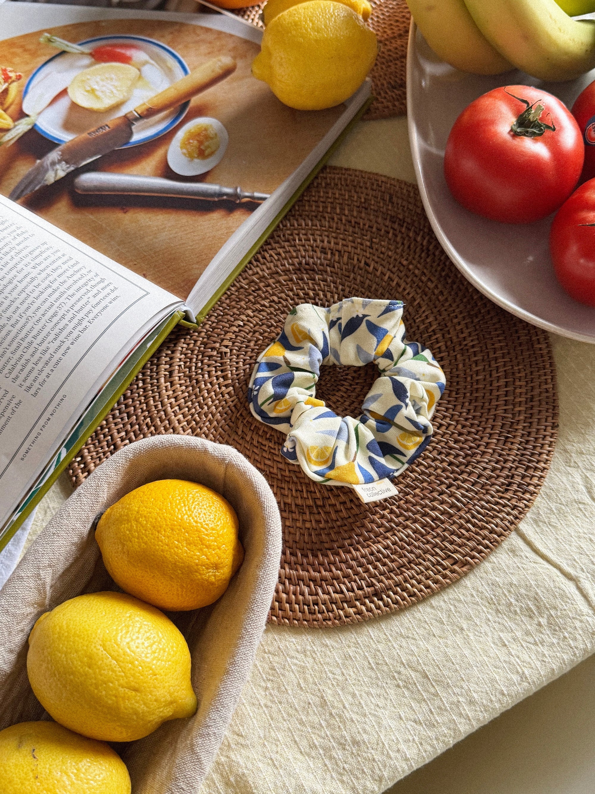 Hair Scrunchie - Lemons