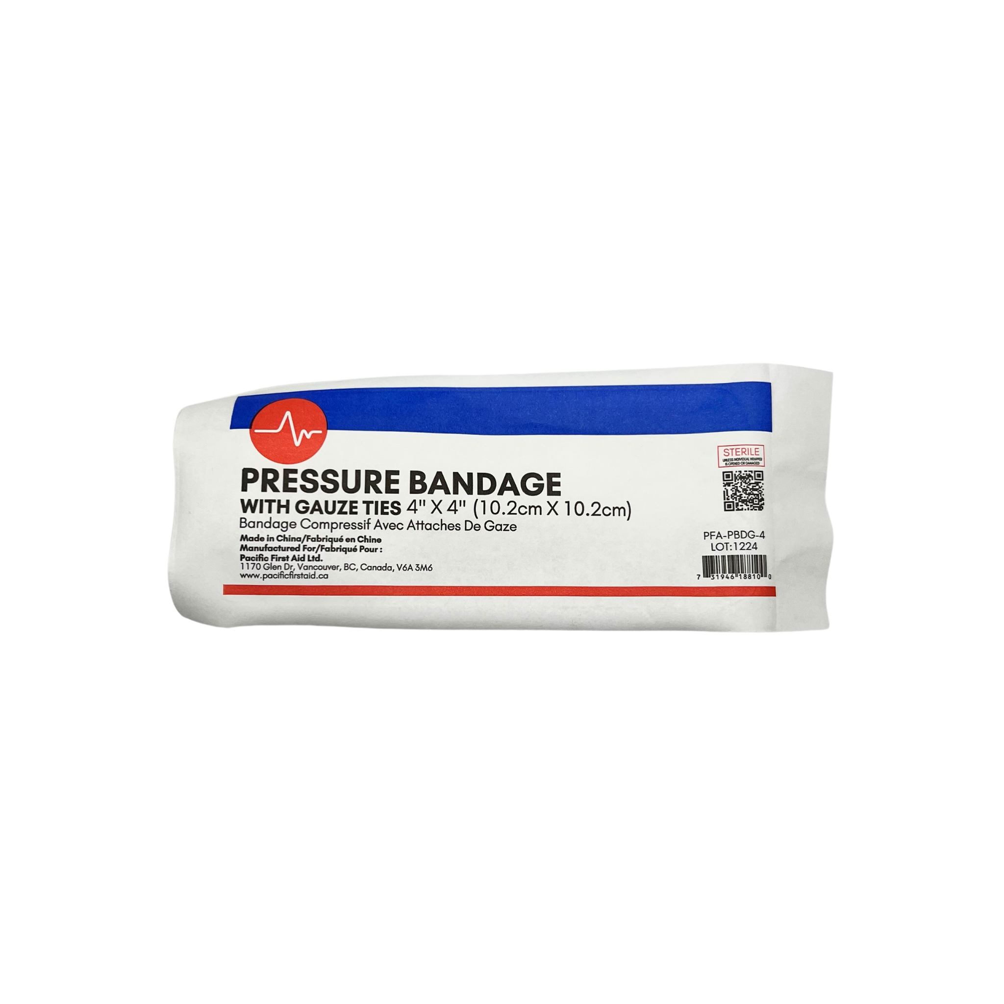 Pressure Bandage with Gauze Ties