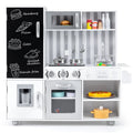 Pretend Play Kitchen for Kids with Real Sounds and Lights-Silver