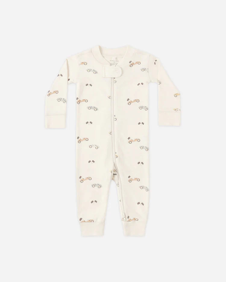 Zip Longsleeve Sleeper | Race Car | Quincy Mae