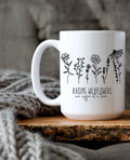 Raising Wildflowers Mug | 15oz Floral Mom Coffee Mug | Motherhood Gift | Boho Mom Mug | Nature Inspired Cup