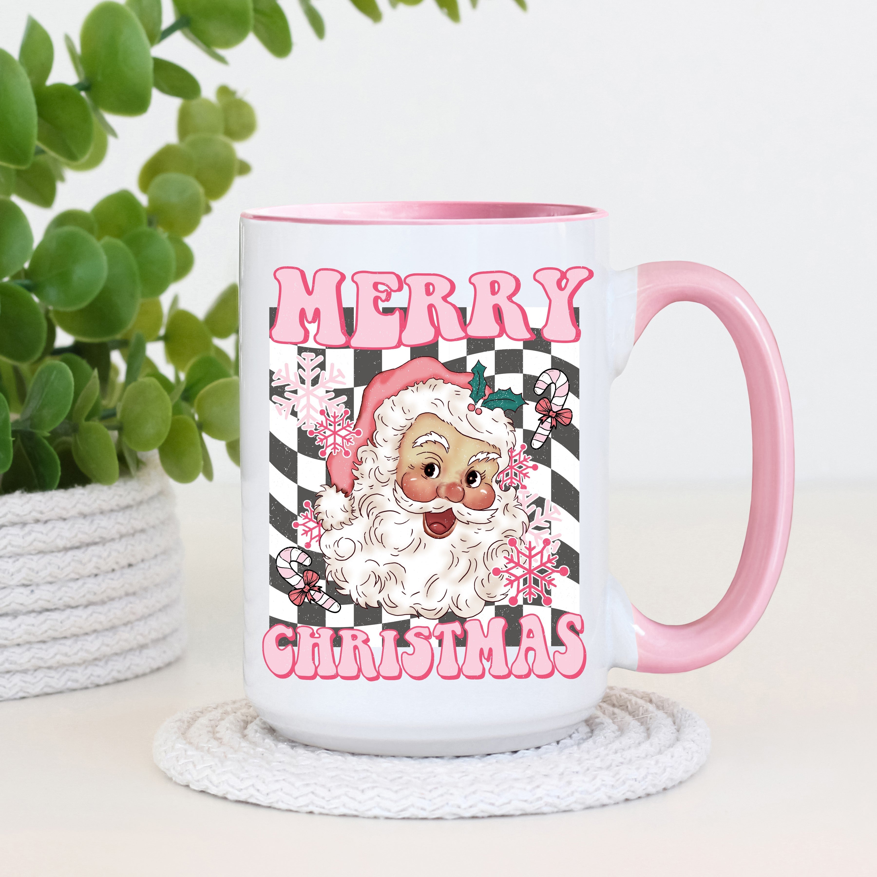 Retro Santa Christmas Mug — Vintage Holiday Coffee Mug