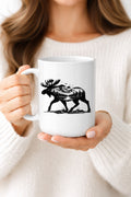 Moose Forest Mug — Rustic Wildlife Cabin Coffee Mug