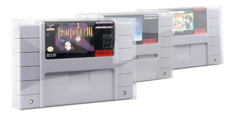 Nintendo SNES (Cartridge) - EVORETRO PET Protectors - Pack of 25
