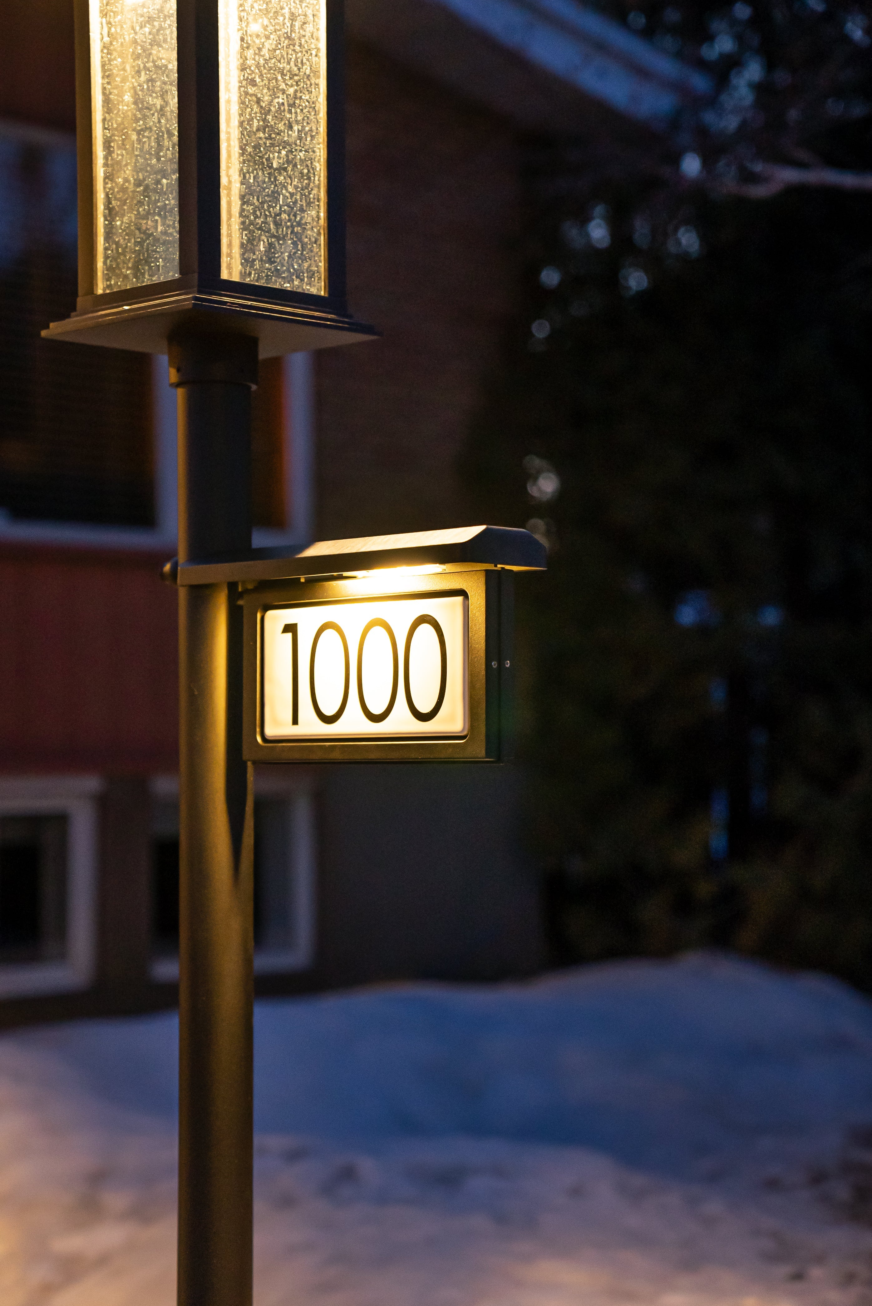 Stockholm • Plaque d'adresse horizontale pour poteau [1775]