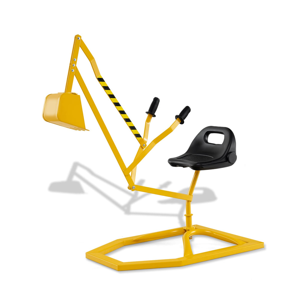 Sandbox Toy Digger with 2-Handed Controls and Flexible Shovel for Kids-Yellow