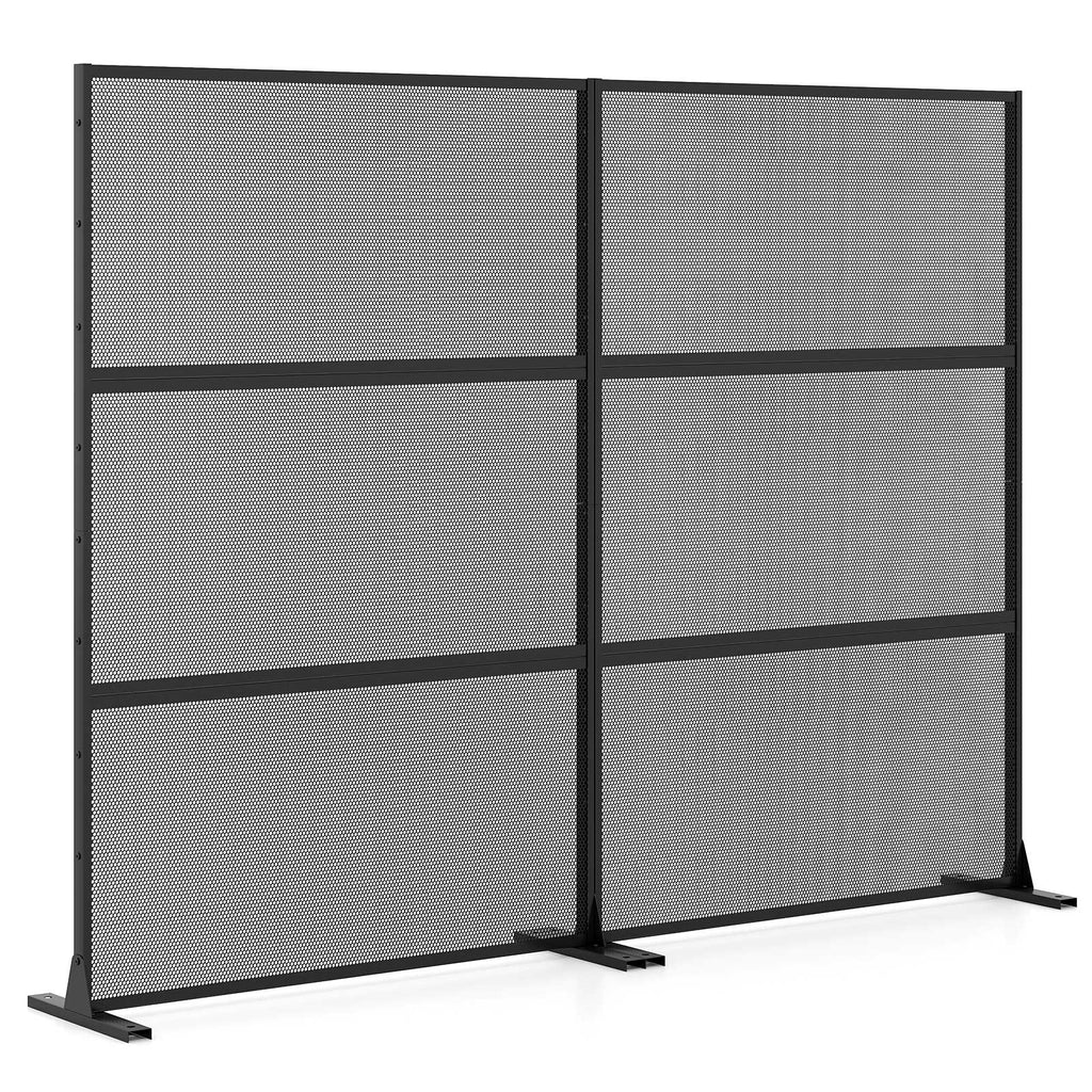 Set of 2 Metal Privacy Screen with Expansion Bolts