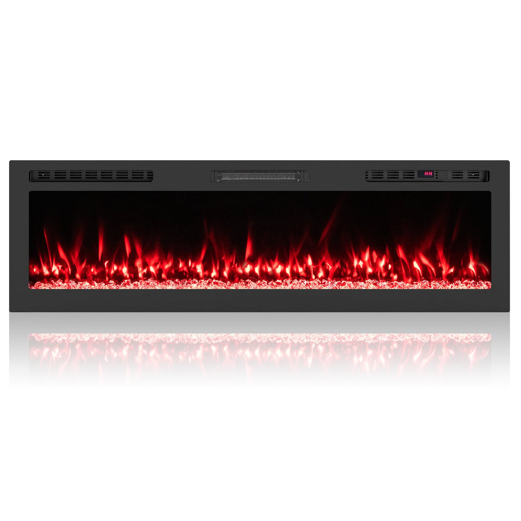 Smart WiFi Electric Fireplace Wall Mounted & Recessed 750W/1500W Heater-68 Inch