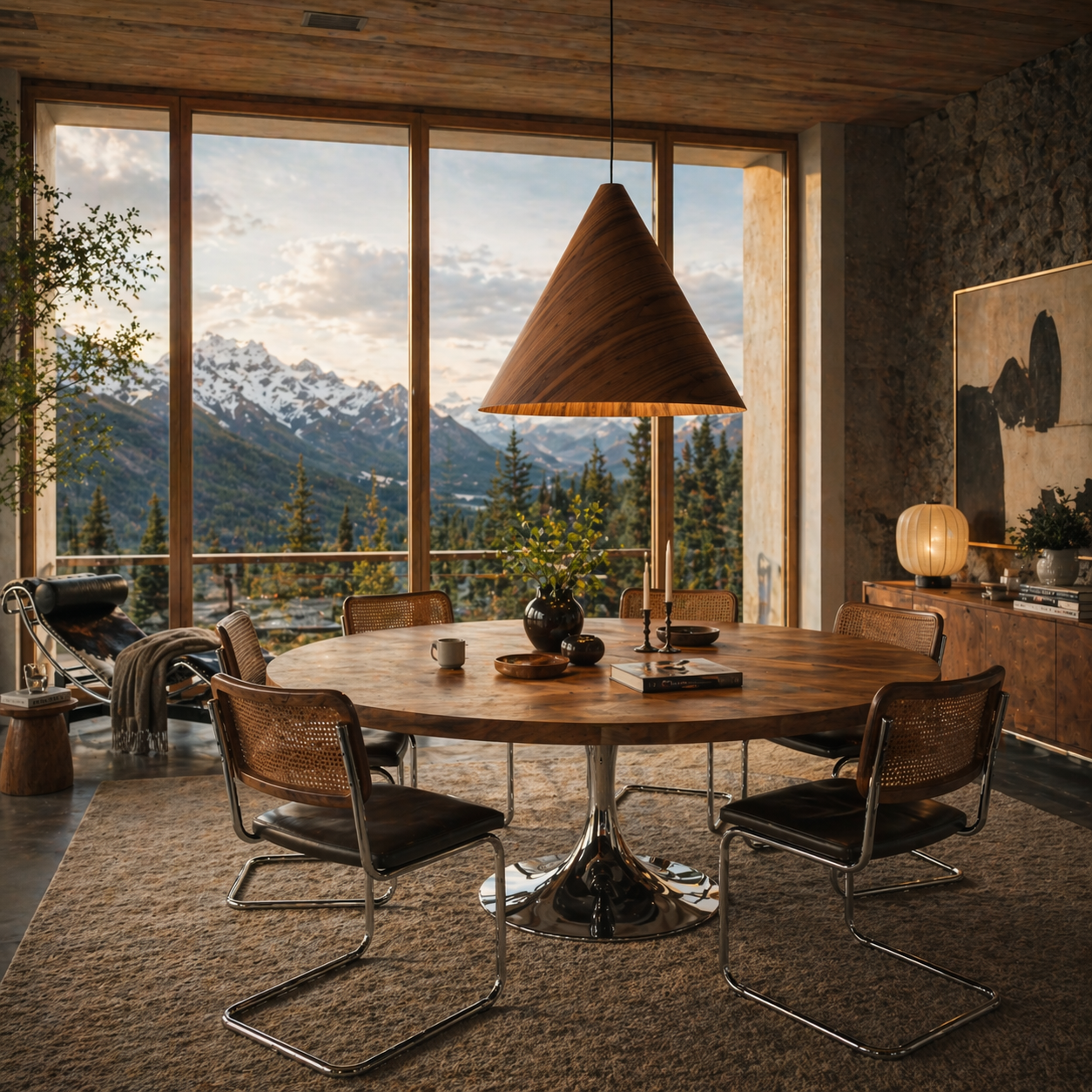 SOLIS Large Scandinavian Wood Pendant Light – Statement Cone Design (Limited Edition)